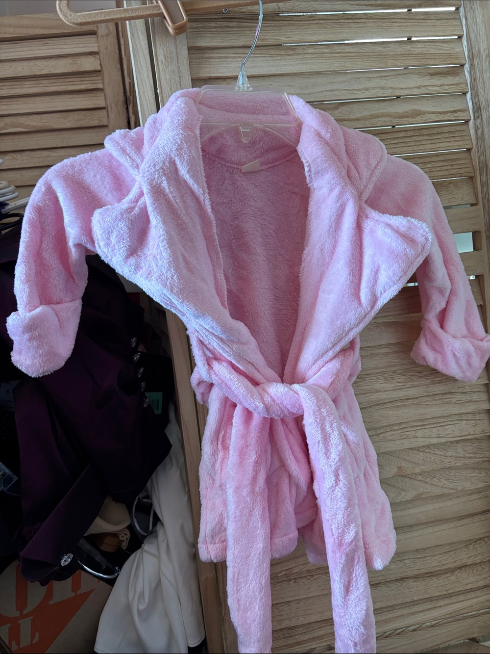 Soft Plush Pink Bathrobe for Toddlers 100 3T NWOT